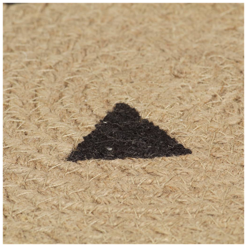 vidaXL Handmade Rug Jute with Triangle Print 150 cm