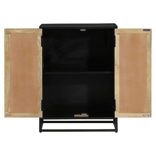 Chic vidaXL Solid Wood & Iron Sideboard - 55x35x75 cm Elegance