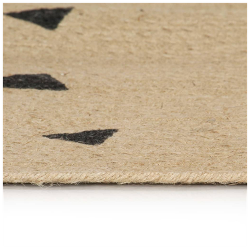 vidaXL Handmade Rug Jute with Triangle Print 150 cm