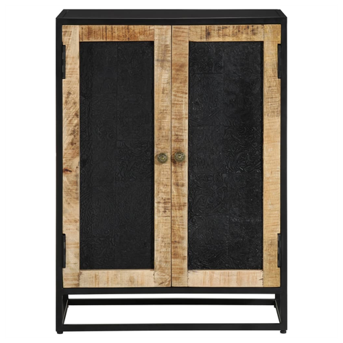 Chic vidaXL Solid Wood & Iron Sideboard - 55x35x75 cm Elegance