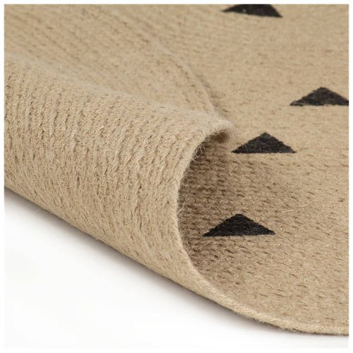 vidaXL Handmade Rug Jute with Triangle Print 150 cm