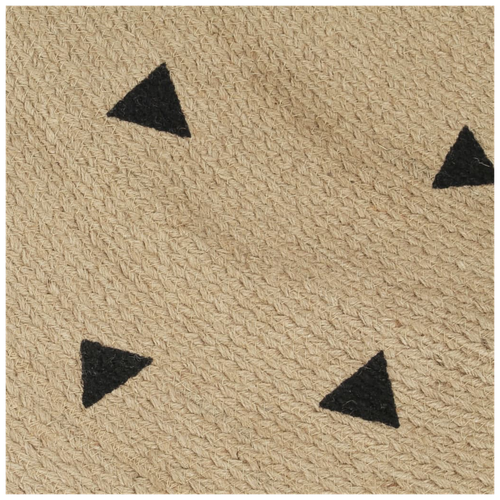 vidaXL Handmade Rug Jute with Triangle Print 150 cm