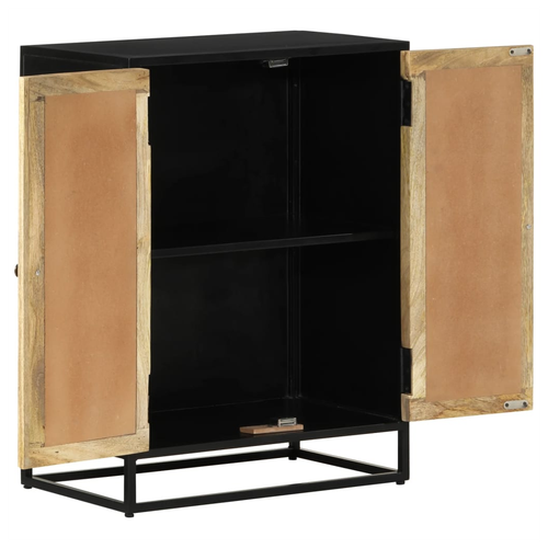 Chic vidaXL Solid Wood & Iron Sideboard - 55x35x75 cm Elegance